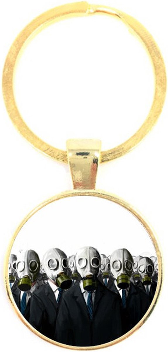 Sleutelhanger Glas - Gasmaskers