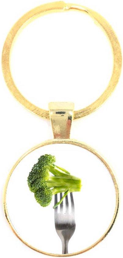 Sleutelhanger Glas - Broccoli