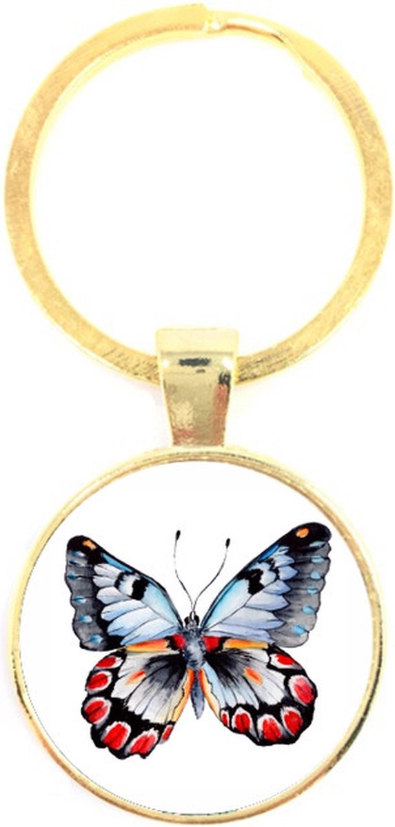 Sleutelhanger Glas - Vlinder
