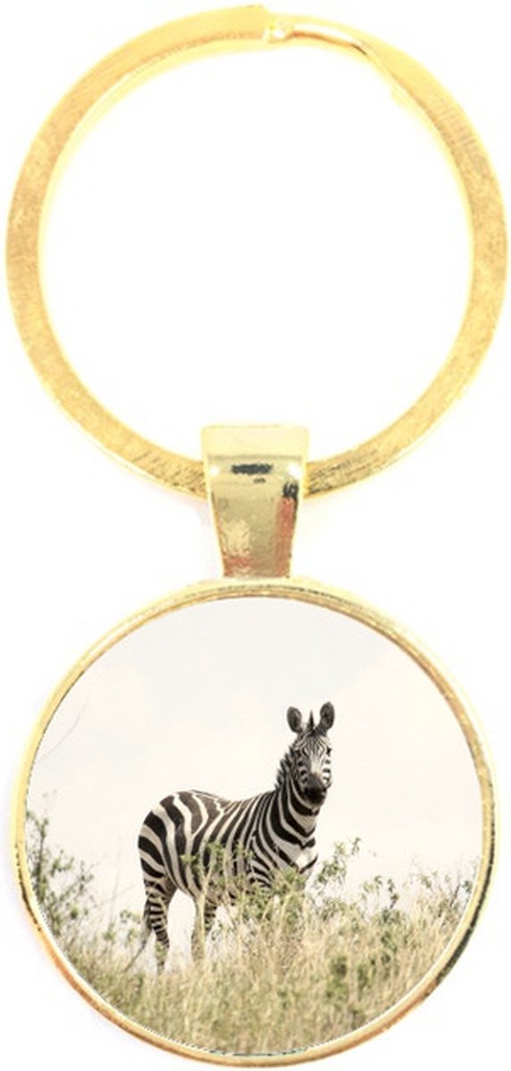 Sleutelhanger Glas - Zebra