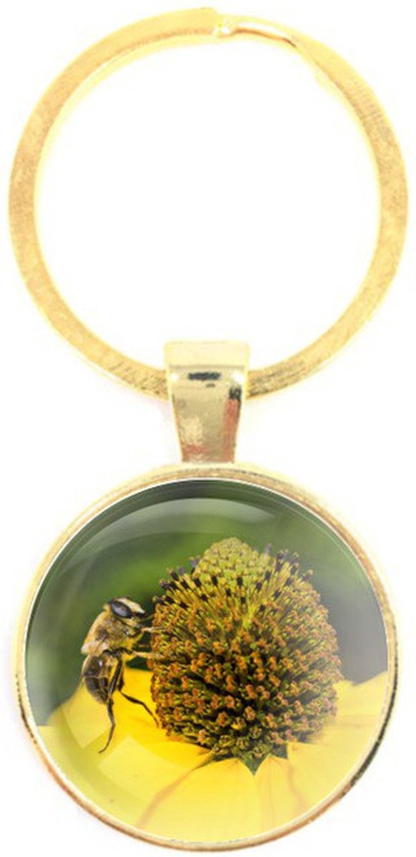 Sleutelhanger Glas - Bij