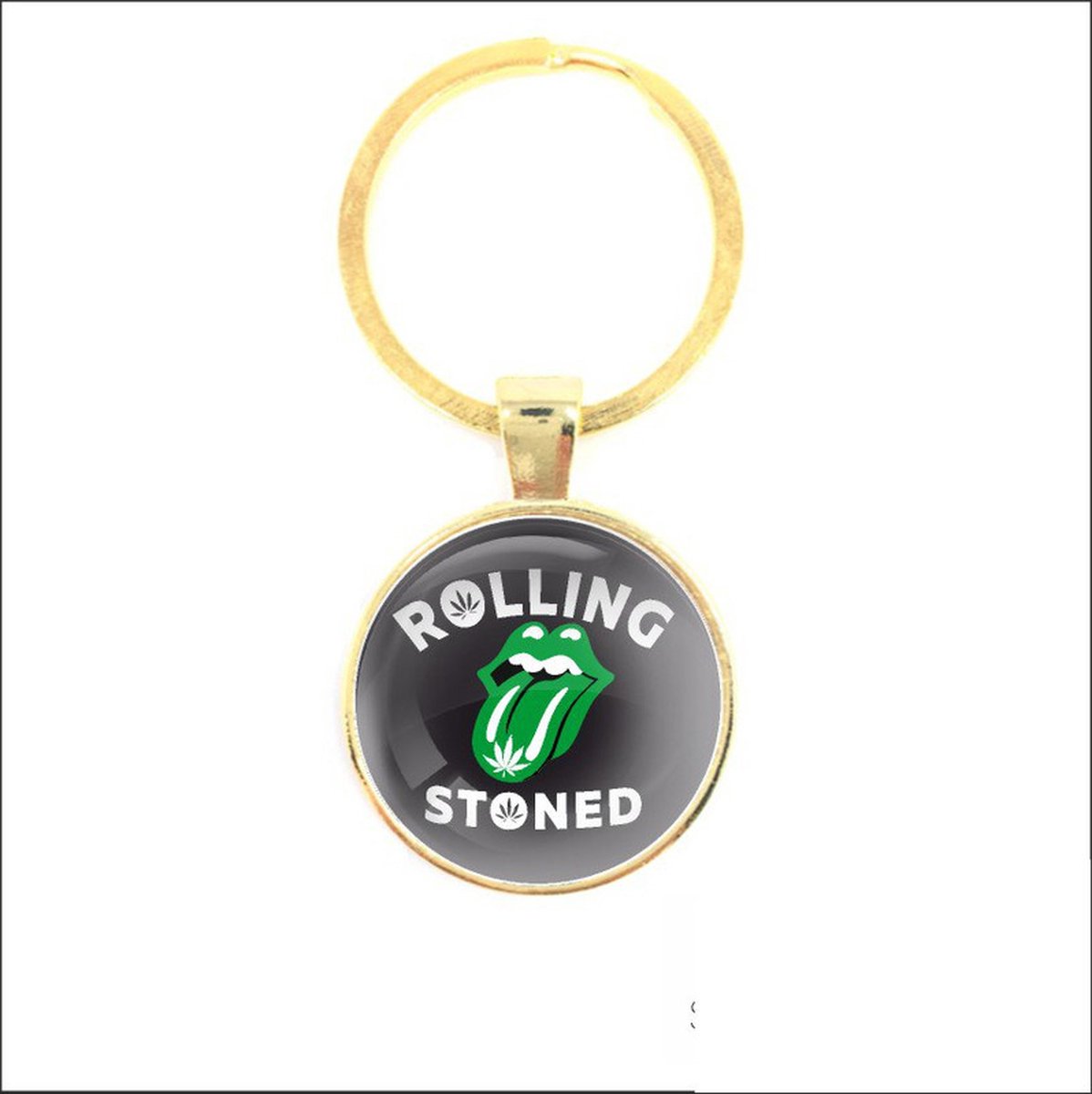 Sleutelhanger Glas - Rolling Stoned