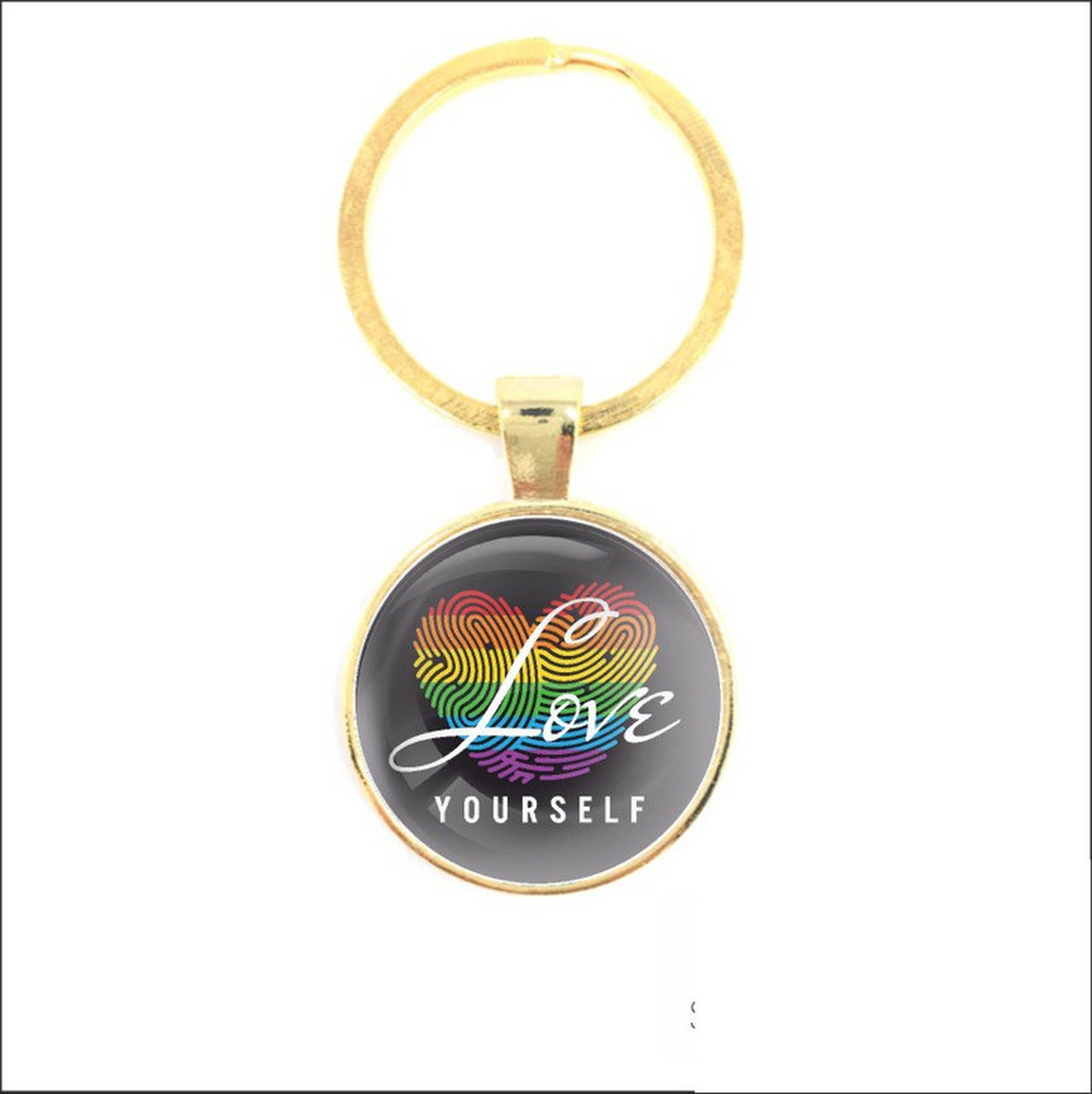 Sleutelhanger Glas - Love Yourself