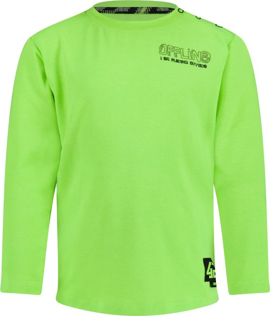 4President - Jongens shirt Zeb-Light Bright Green- Maat 98