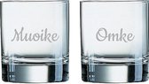 Gegraveerde Whiskeyglas 20cl Muoike & Omke