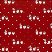 Inpakpapier, rood, Scandinavische kerstkabouter, B: 50 cm, 80 gr, 100 m/1 rol