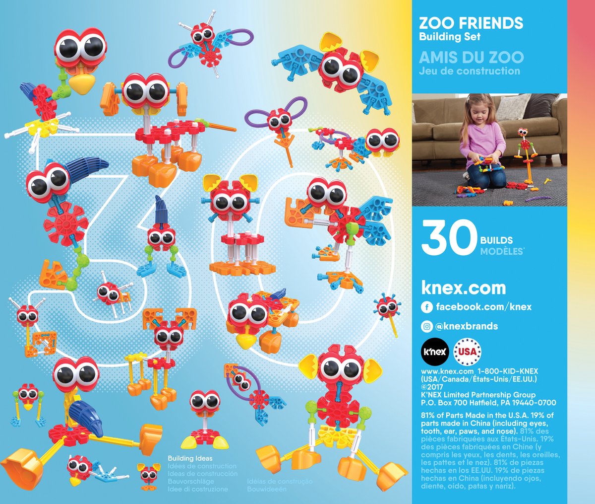 K'NEX Kid Zoo Friends – Dieren Bouwset – 30 Bouwideeën – 55 Onderdelen – Vanaf 3 Jaar — afbeelding 6