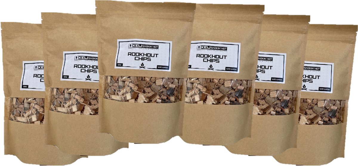 Rookhout Chips Oak - 6 x 500 gram