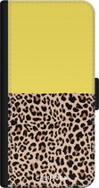 Casimoda® bookcase - Geschikt voor iPhone 11 Pro - Hoesje met pasjeshouder - Luipaard Geel - Geel - Kunstleer