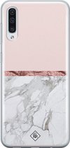 Casimoda® hoesje - Geschikt voor Samsung A70 - Rose All Day - Backcover - Siliconen/TPU - Roze