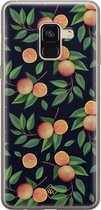 Casimoda® hoesje - Geschikt voor Samsung A8 (2018) - Fruit / Sinaasappel - Backcover - Siliconen/TPU - Multi