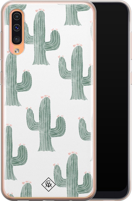 Coque Samsung Galaxy A50/A30s - Imprimé cactus - Vert - Coque en Siliconen pour téléphone - Plantes - Casimoda