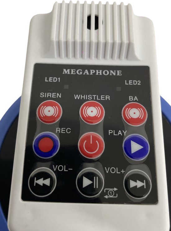 Megafoon - 70W met USB / SD mp3 speler + sirene en microfoon | bol
