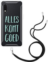 Hoesje met Koord Geschikt voor Samsung Galaxy Xcover Pro Alles Komt Goed