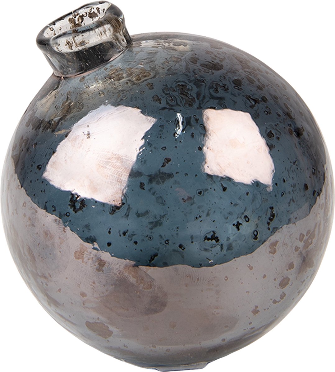 Clayre & Eef Vaas Ø 10x10 cm Grijs Glas