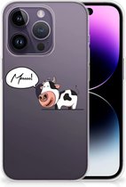 Foto hoesje Geschikt voor iPhone 14 Pro Telefoon Hoesje Gepersonaliseerd Cadeau Cow