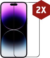Screenprotector geschikt geschikt voor iPhone 14 Pro Max - Full cover - 2-pack - Kratoshield