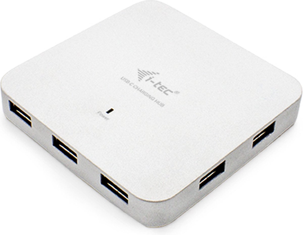 I-TEC USB-C Metal Charging HUB 7x USB 3.0 + Power Delivery 60W w/o power adapter ideal for Notebook Ultrabook Tablet PC