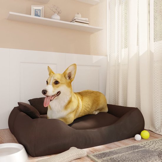 Prolenta Premium - Lit pour chien avec coussins 75x58x18 cm tissu oxford  marron - Lit... | bol.com