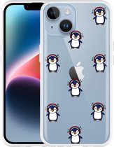 Geschikt voor Apple iPhone 14 Hoesje Chillin like a penguin - Designed by Cazy
