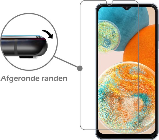 Samsung A23 Cover Bookcase Flip Case Book Cover With 2x Screen Protector - Samsung Galaxy A23 Cover Book Case - Zwart