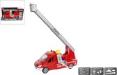 Brandweerwagen blusfunctie frictie licht geluid 27,5cm