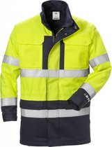 Fristads Flame Hi Vis Winterparka Klasse 3 4589 Flam - Hi-Vis geel/marineblauw - 2XL