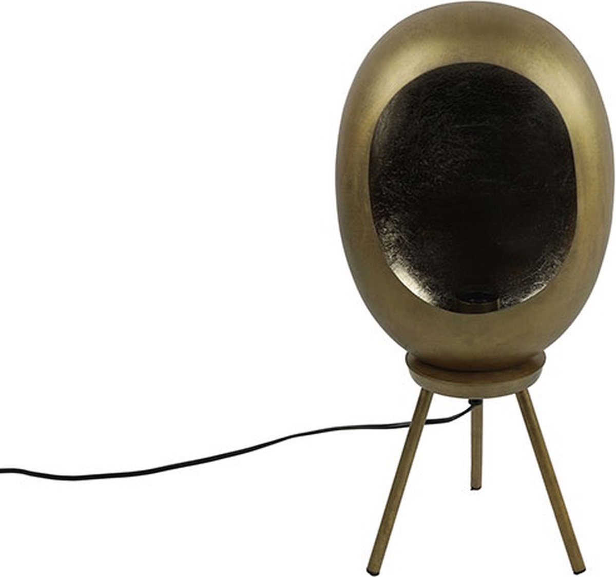 Tafellamp Eggy - antiek messing - staande lamp - 24,5 X 52,5 cm - E27
