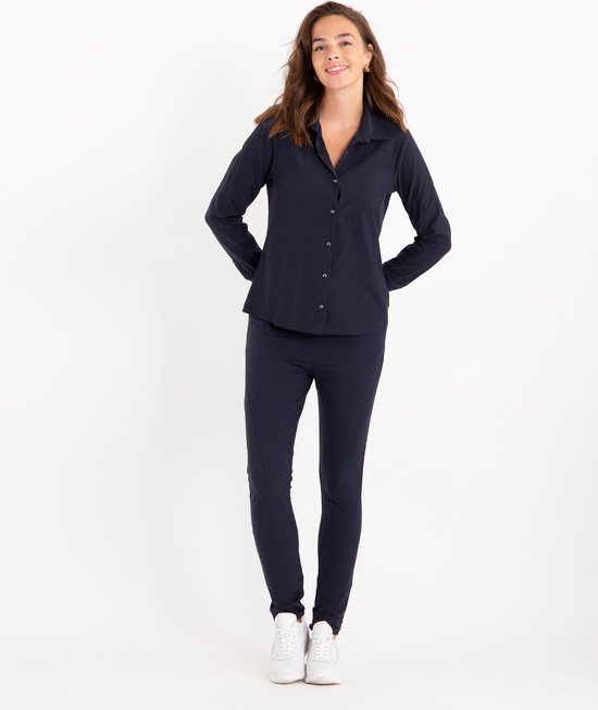 Chemisier bleu Je m'appelle - Femme - Tissu de voyage - Taille S - 2 tailles disponibles