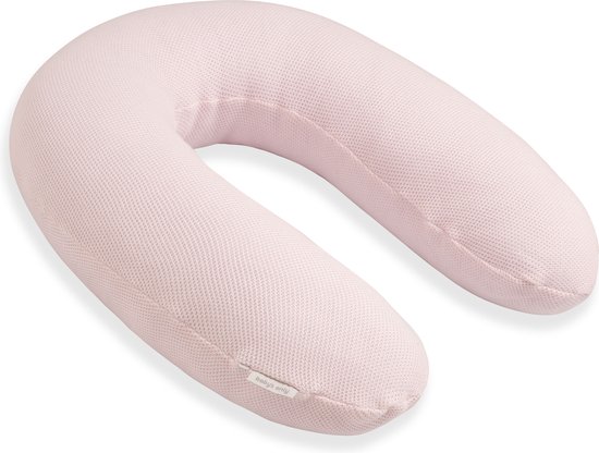 Voedingskussen - Baby's Only Gebreid voedingskussen - Zwangerschapskussen - Zijslaapkussen - Lichaamskussen Classic - Classic Roze - 160 cm
