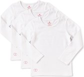 Little Label T shirt manches longues Filles Size 110-116/6Y - blanc - 3-pack - 3 Pieces Wit T shirt - Soft BIO Katoen