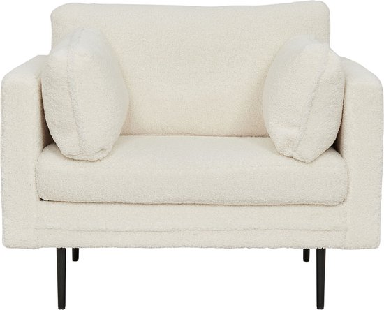 Boom fauteuil teddy stof wit.