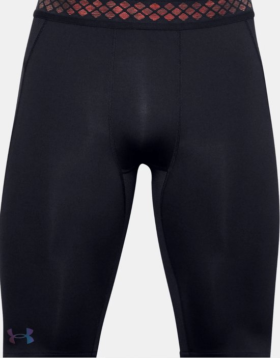 Heren Under Armour RUSH HeatGear 2.0 Lange Shorts - Zwart - Maat XL