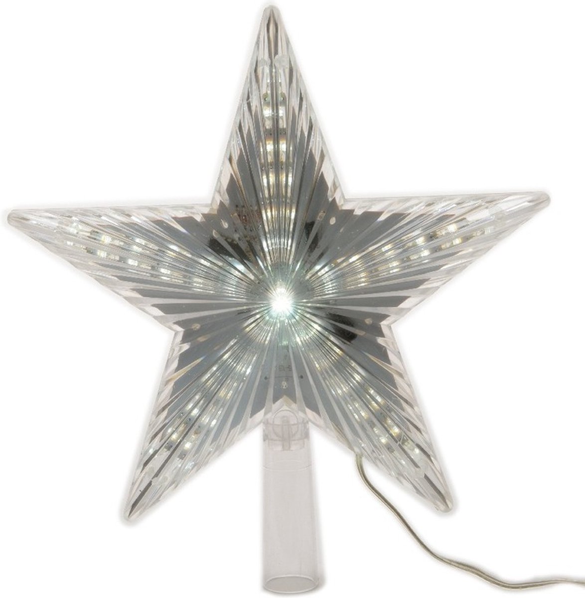 Lumineo Lichtgevende kerstboom piek - ster vorm - 23 cm - helder wit - knipper functie - kerstpieken – foto 4