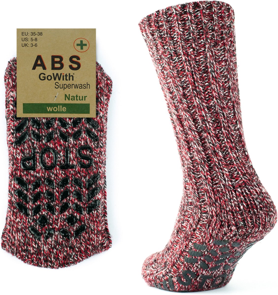GoWith-anti slip sokken-warme sokken-2 paar-huissokken-dames sokken-grappige cadeaus-moederdag cadeau-35-38