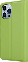 ShieldCase geschikt voor Apple iPhone 14 Pro Max wallet case - groen - Bookcase hoesje portemonnee - Walletcase flipcase shockproof hoesje pasjeshouder