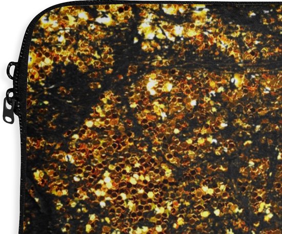 Housse pour ordinateur portable 15 pouces - Marbre - Glitter - Or - Housse pour ordinateur portable