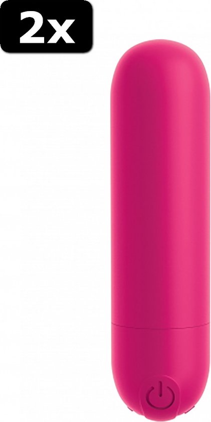 2x Omg Bullets Play Rechargeable Vibrating Bullet Fuchsia