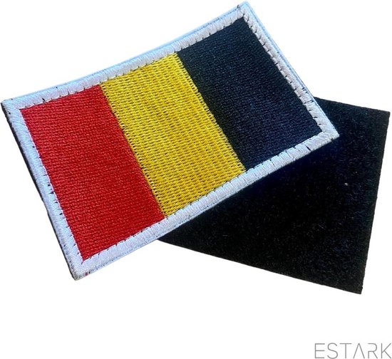 Belgische Vlag - Badge Textiel - Embleem België - Nationale Driekleur - Zwart Geel Rood - Naaibadge - Belgium