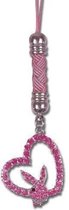 Playboy Bunny - hanger bunny in hart - Swarovski - roze