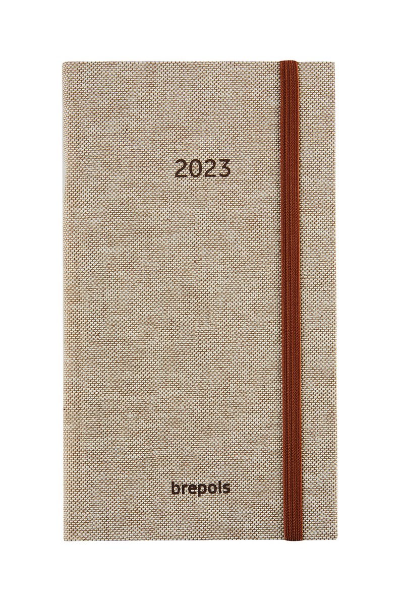 Brepols Agenda 2023 - BARISTA Cappucino - Notavision - 9 x 16 cm - Bruin