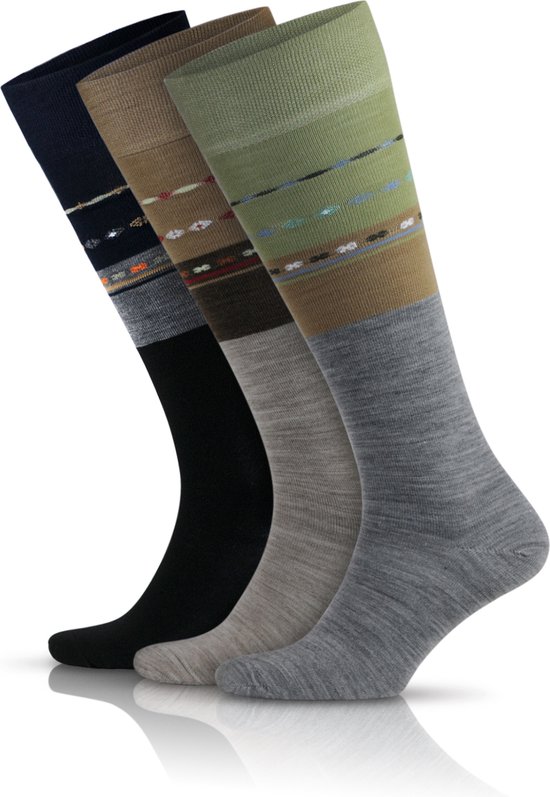 GoWith - katoen sokken - kniekousen - 3 paar - warme sokken - dames sokken - grappige cadeau - maat 35-38