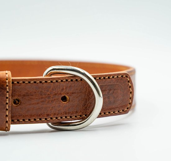 Hunter training kraag solid education 60 zacht echt rundleer cognac