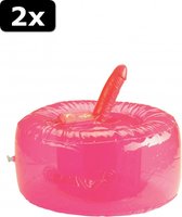 2x Vibrating Inflatable Ecstacy Lounge - Pink