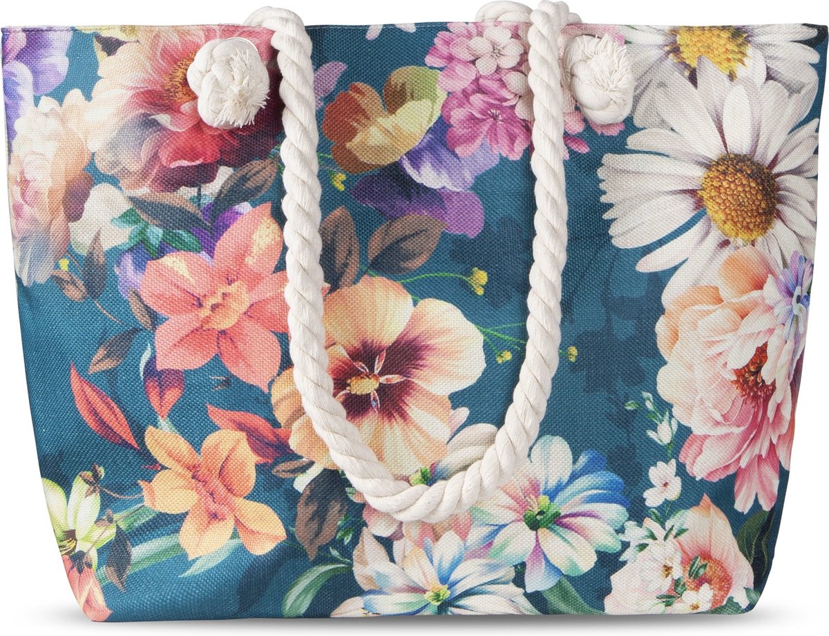 Strandtas Novara - 43x60 cm no.30110 Petrol
