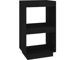 vidaXL - Boekenkast - 40x35x71 - cm - massief - grenenhout - zwart