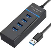 NÖRDIC USB-HUB6 USB naar 4 x USB Hub - 5Gbps - USB3.0 - Zwart