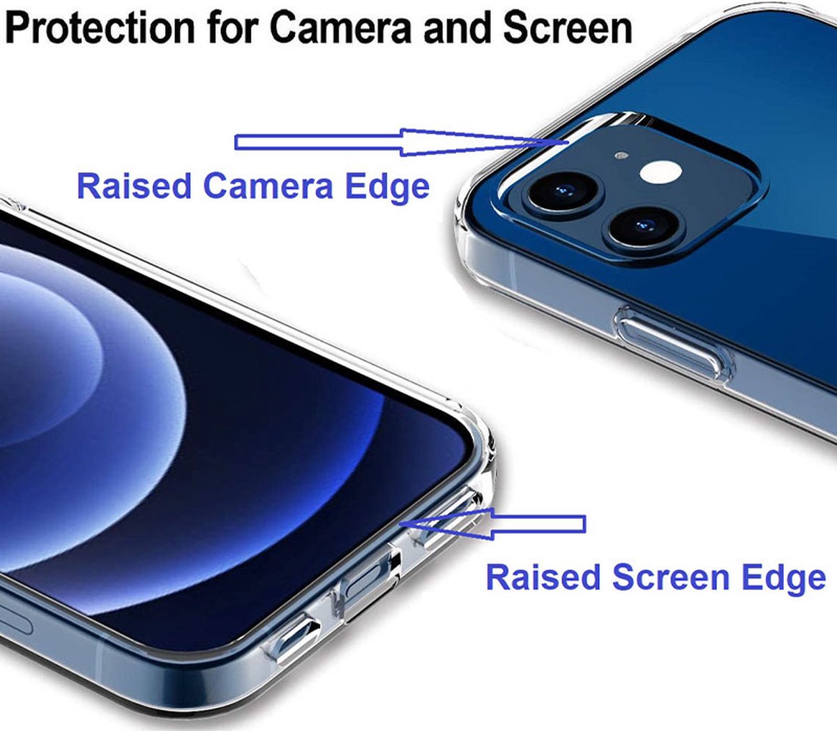 iPhone 7 / 8 / SE 2020 Transparant Stevige Luxe Hard Back Cover Shockproof Achterkant
