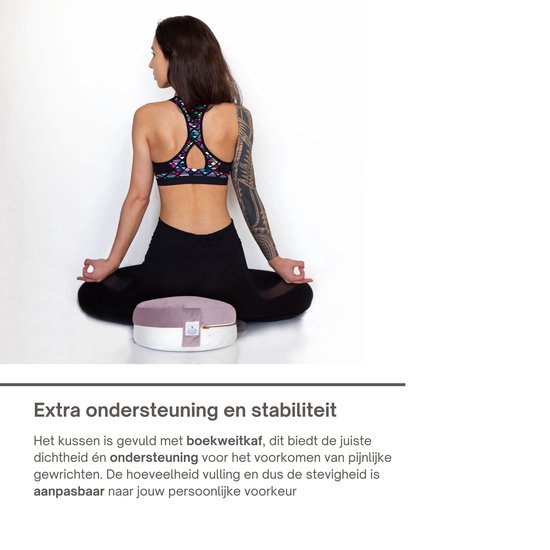Meditatiekussen Zafu, Yoga kussen Kastanjebruin