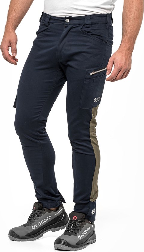 Pantalon de travail taille TUBBOS bleu marine/olive - Taille 52